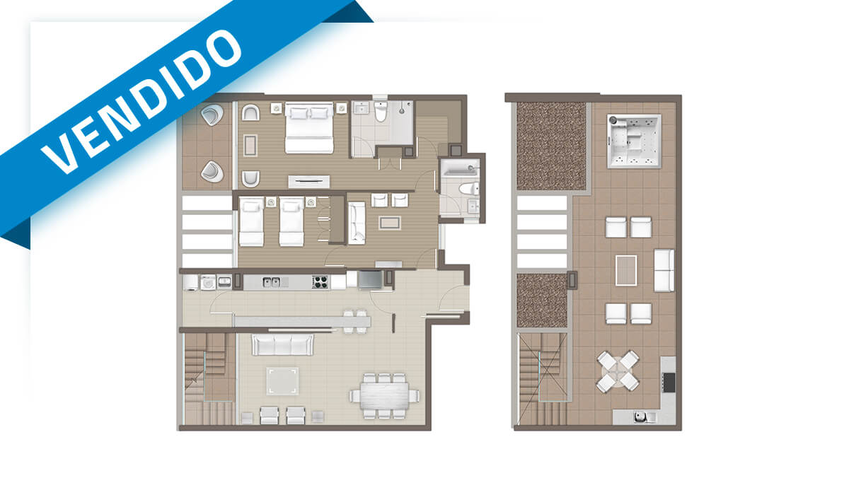 Departamento tipo C Penthouse