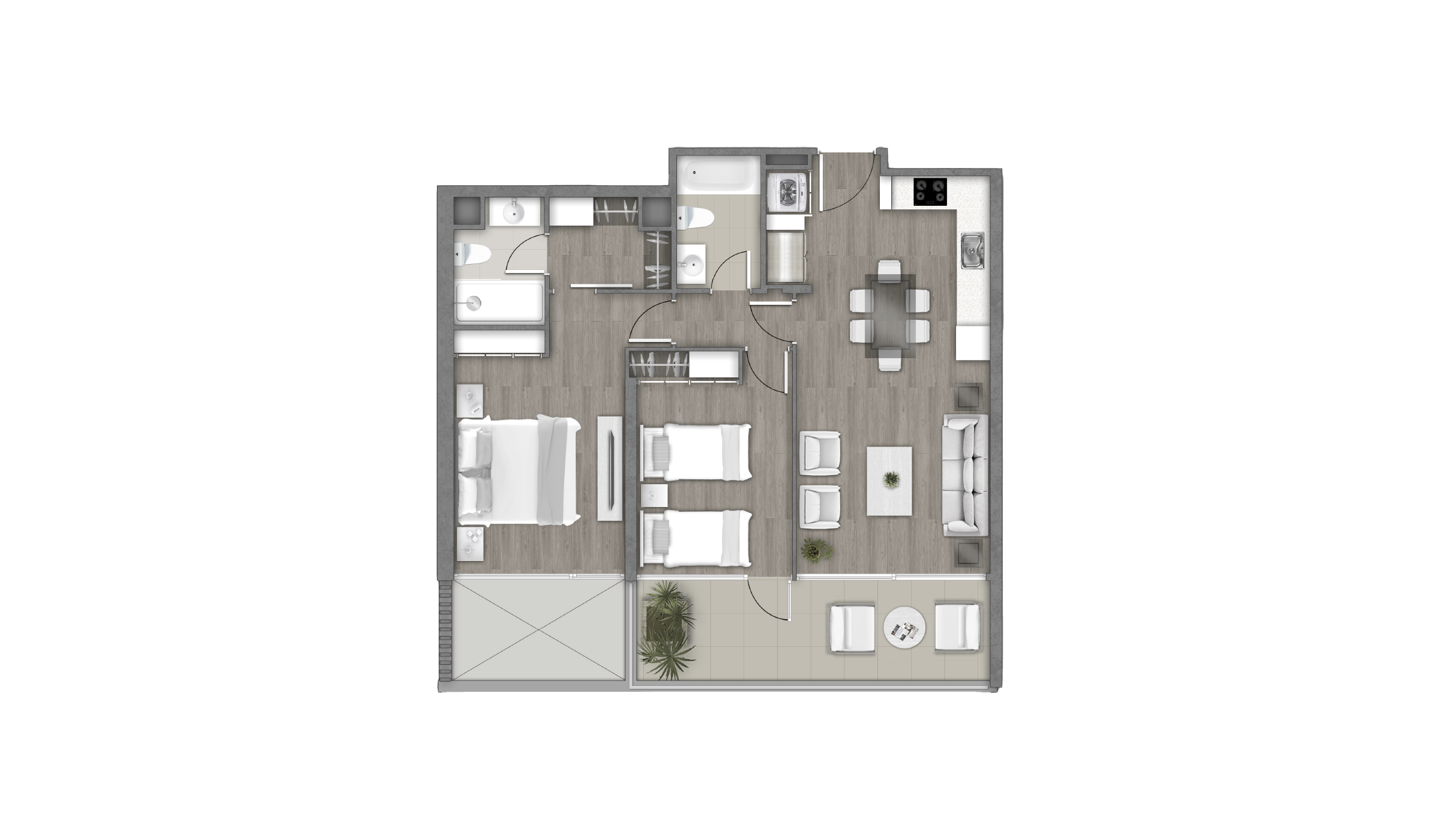 La Dehesa - Planta depto tipo A con Penthouse