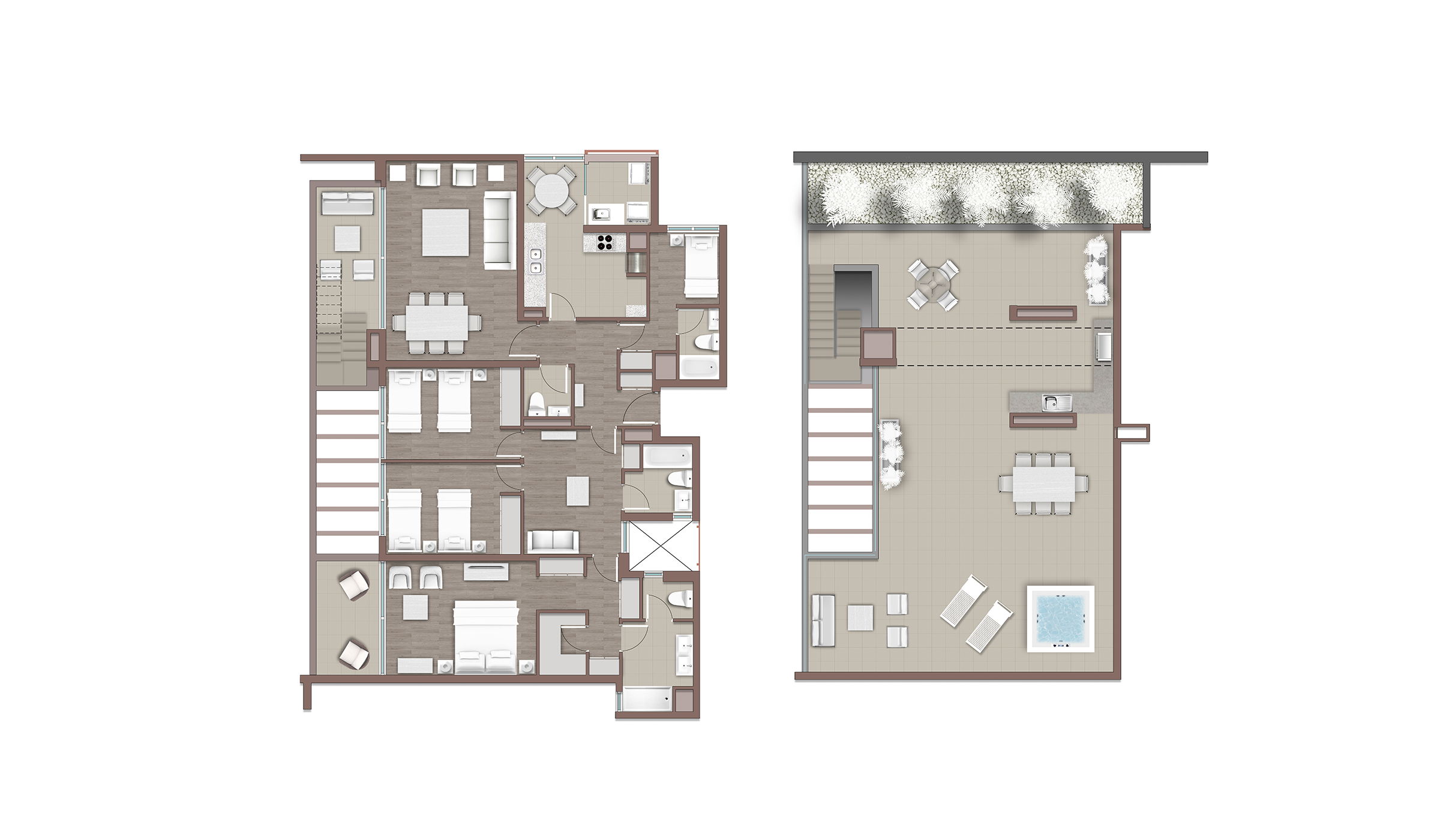 La Dehesa - Planta depto tipo A con Penthouse