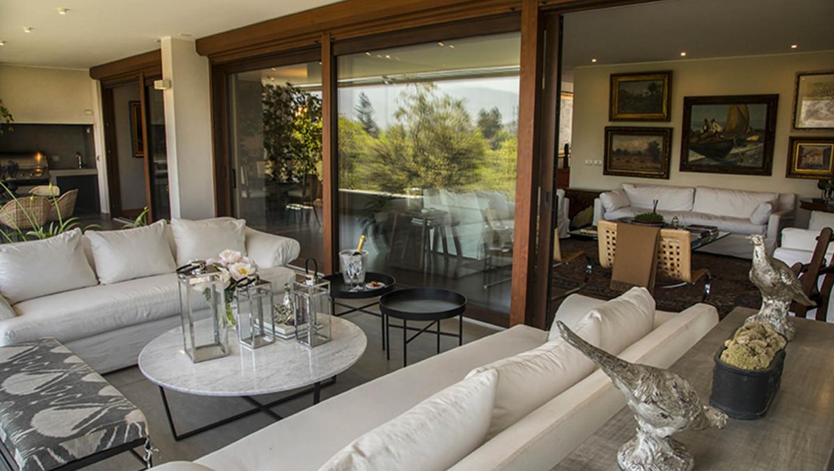Terraza living - Departamento Penthouse en Las Condes